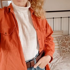 Old School Rust Orange Flannel